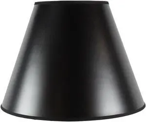 8x16x12 Bold Black with True Gold Lining Hard Back Empire Lampshade