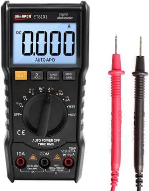 WinAPEX ET8101 Professional Digital Multimeter 6000 Counts NCV Auto Range AC/DC Voltage Meter Temperature Tester Back light