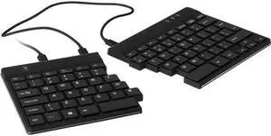 R-Go Tools Spilt Ergonomic Wired Keyboard, QWERTY, Black