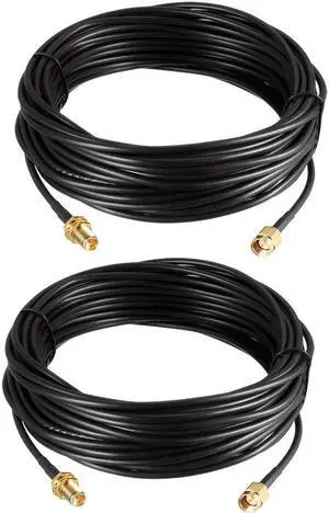 SMA Extension Cable SMA Male to SMA Female Antenna Coax Cable RG174 33 ft 2pcs