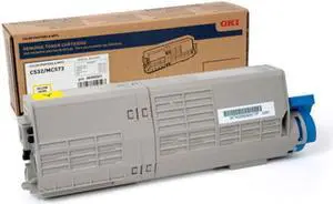 Yellow Toner Cartridge for Okidata 46490501 C532DN, MC573DN, Genuine Okidata Brand
