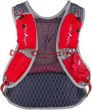 Ultraspire Revolt Hydration Race Vest UltraFlask Water Bottle Included Red Long