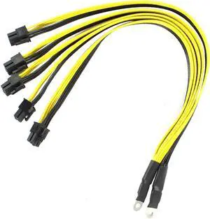 2pcs S7 S9 to 5X PCI-E PCIe 6Pin GPU Graphics Card Splitter Power Cable BTC Miner Bitcoin Litecoin S11 T9+ X10 L3+ A3 A841 M3 P3