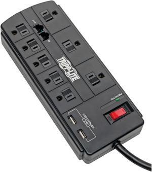 TRIPP LITE TLP88TUSBB 8.0 Feet 8 Outlets 1200 Joules Surge Protector