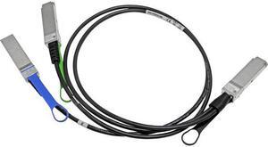 MellanoxA Passive Copper Hybrid Cable, IB HDR 200Gb/s to 2x100Gb/s, QSFP28 to 2xQSFP28, Colored pulltabs, 1m, 30AWG