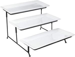 Gibson 102157 Gracious Dining 3Tier Serving Set - White