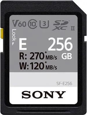 Sony SF-E Series SF-E256 256 GB UHS-II U3 Class10 Flash Memory Card