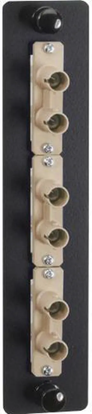 Black Box Black Box Fiber Adapter Panel Low Density 3 ST Duplex Ceramic Beige