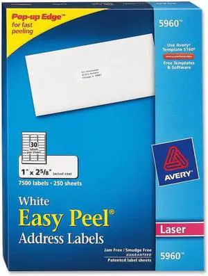 Avery Label,Addrs,1x2.625,30/Sh 5960