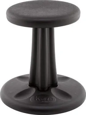 Kore Wobble Chair - Age 6-7, Grade 1-2, Black (14in) Kids Wobble Chair - Flexible Seating Stool for Classroom & Elementary School, ADD/ADHD - Made in USA