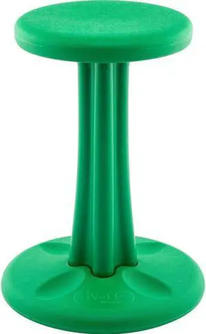 Kore Pre-teen Wobble Chair - Age 10-11 , Grade 5-6, Green (18in) Flexible Seating Stool for Classroom, Home & School, ADD/ADHD - Made in USA