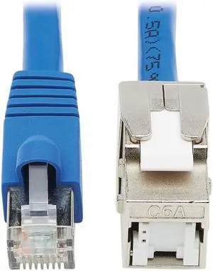 Tripp Lite Cat6a Keystone Jack Cable Assembly Rj45 M/F 18 In. Blue