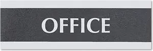 Century Series Office Sign OFFICE 9 x 3 Black/Silver 4762