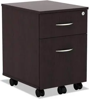 Alera - VABFES - Alera Valencia Series Mobile B/F Pedestal, 14 7/8w x 19 1/8d x 22 7/8h, Espresso