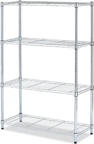 Alera - 4TRES3614SR - Residential Wire Shelving, Four-Shelf, 36w x 14d x 54h, Silver