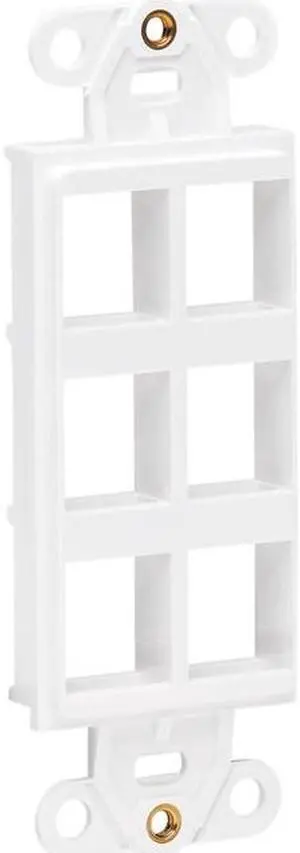 Tripp Lite Center Plate Insert Decora Style - Vertical 6 Ports