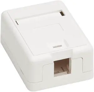 Tripp Lite Surface-Mount Box for Keystone Jack 1 Port White N082001WH