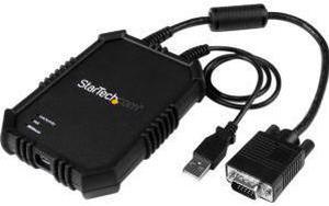 StarTech.com Laptop to Server KVM Console - Rugged USB Crash Cart Adapter with File Transfer and Video Capture