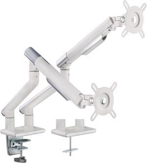 Dual Monitor Mount with Articulating Arm [Arctic White Edition] | Supports 17" - 32" Displays | Amer Mounts HYDRA2A - OEM