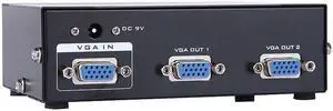 350MHz 1 PC to 2 Port VGA SVGA LCD Video Monitor Splitter Switcher Switch Box MT-3502