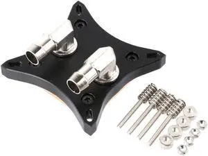 Computer CPU Aluminum Water Cooling Block G1/4 Screw Thread 90 Degr