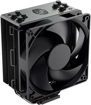 Cooler Master Hyper 212 Black Edition CPU Air Cooler Silencio FP120 Fan Brushed Nickel Fins Anodized GunMetal Black4 Copper Direct Contact Heat Pipes for AMD RyzenIntel LGA170012001151