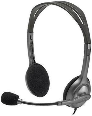 Logitech Stereo Headset H111 - Stereo - Mini-phone - Wired - 32 Ohm - 20 Hz - 20 KHz - Over-the-head - Binaural - Supra-aural - 5.91 Feet Cable
