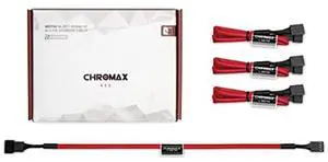 Noctua NA-SEC1 chromax.red, 3-Pin/4-Pin Extension Cables (30cm, Red)