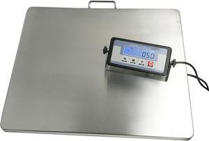 Extra Large Platform 22" x 18" Stainless Steel 400lb Heavy Duty Digital Postal Shipping Scale, Powered by Batteries or AC Adapter, Great for Floor Bench Office Weight Weighing