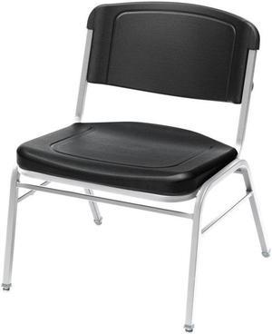 Rough N Ready Series Big & Tall Stackable Chair Black/Silver 4/Carton