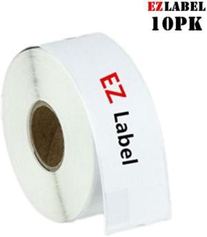 10 PK EZLabel Dymo Compatible 30320 LabelWriter Self-Adhesive White Address Labels, 1-1/8" x 3-1/2"  (260 Labels Per Roll)