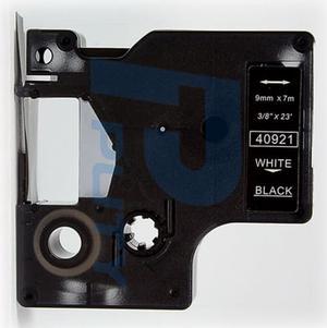 Dymo 40921 9mm White On Black D1 Label Tape, Compatible