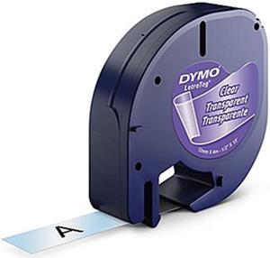 DYMO 16952 LetraTag Compatible Clear Label 1/2" Width x 13 ft Length Plastic