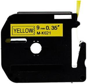 Brother MK621 9mm Black On YellowP-Touch Label Tape, Compatible