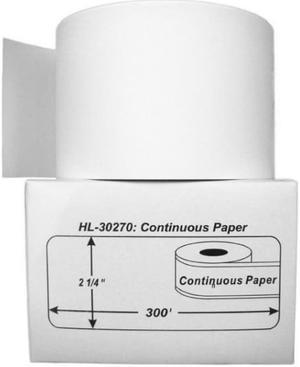 DYMO 30270 Continuous , 2 1/4" x 300', Non-Adhesive Paper Roll, Compatible