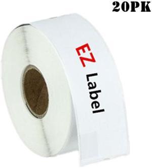 20 PK EZLabel Dymo Compatible 30320 LabelWriter Self-Adhesive White Address Labels, 1-1/8" x 3-1/2" (260 Labels Per Roll)