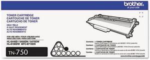 Brother TN750 OEM Black Toner Cartridge High Yield