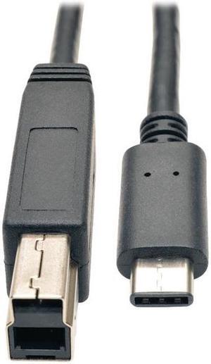 Tripp Lite U422003 3 ft. Black USB 3.1 Gen 1 (5 Gbps) Cable, USB Type-C (USB-C) to USB Type-B