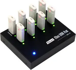 [New Update Version] EZ DUPE 1 to 7 Mini USB Plus MK III Duplicator - Standalone USB Flash Media Thumb Drive Compact Copier (DM-FU0-8V07B)