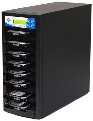 EZ DUPE 1 to 7 SSD HDD Hard Drive Duplicator - 9GB/Min - Standalone Copier and Sanitizer/Eraser for Multiple SATA 3.5 Disk & 2.5 Solid State Drives at copy speed up to 150MB/Sec (H07HSATB)