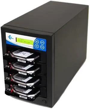 EZ DUPE 1 to 3 SSD HDD Hard Drive Duplicator - 36GB/Min - Standalone Copier and Sanitizer/Eraser for Multiple SATA 3.5 Disk & 2.5 Solid State Drives at copy speed up to 600MB/Sec (H03PROHSATB)