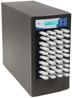 EZ DUPE 1 to 39 USB Pantera Duplicator - 2GB/Min - Multiple USB flash media thumb drive Standalone Copier & DoD Compliant Eraser/Sanitizer - at copy speed up to 35mb/Sec (U39-SSPX8)