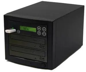 EZ DUPE USB to 1 DVD Discs Media Maven Duplicator - Standalone Disc/USB Flash Memory Card to Optical Drive Copier & Eraser/Sanitizer with Select Source Key Button (D901-SSP)
