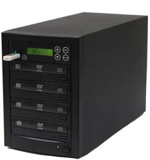EZ DUPE USB to 3 DVD Discs Media Maven Duplicator - Standalone Disc/USB Flash Memory Card to Optical Drive Copier & Eraser/Sanitizer with Select Source Key Button (D903-SSP)