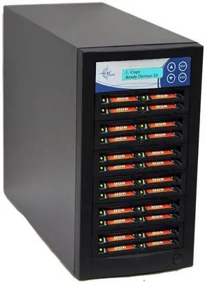 EZ DUPE 1 to 23 CF Pantera Duplicator - 2GB/Min - Multiple CompactFlash & MicroDrives Compact Flash Drive Memory Card Standalone Copier & DoD Compliant Eraser/Sanitizer - up to 35MB/Sec (F23-SSP)