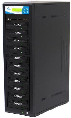EZ DUPE 1 to 10 Media Mirror Duplicator - Flash (SD/CF/MS/MMC/USB) & Disc (DVD/CD) to DVD CD Disc Copy Copier Multimedia Backup (M910-SSP)