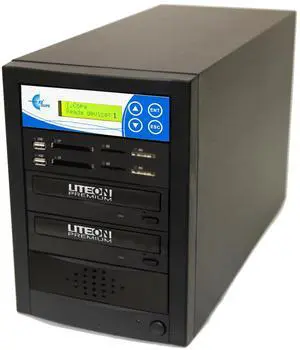 EZ DUPE 1 to 1 Media Mirror Plus DVD Duplicator - Flash (SD / CF / MS / MMC / USB) & Disc (DVD / CD) to 1 Media / 1 Disc Copy Copier Multimedia Backup (M1001-SSP)