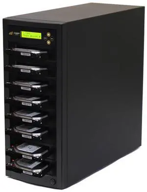 Acumen Disc 1 to 7 Hard Drive Duplicator - 9GB/Min - Standalone Copier and DoD Compliant Sanitizer/Eraser for Multiple SATA 3.5 HDD Disk & 2.5 SSD Solid State Drives 150MB/Sec (H07-SATA150)