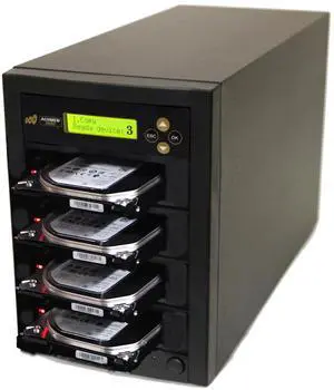 Acumen Disc 1 to 3 Hard Drive Duplicator - 18GB/Min - Standalone Copier and DoD Compliant Sanitizer/Eraser for Multiple SATA 3.5 HDD Disk & 2.5 SSD Solid State Drives 300MB/Sec (H03-SATA2)