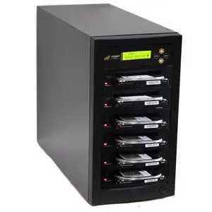 Acumen Disc 1 to 5 Hard Drive Duplicator - 18GB/Min - Standalone Copier and DoD Compliant Sanitizer/Eraser for Multiple SATA 3.5 HDD Disk & 2.5 SSD Solid State Drives 300MB/Sec (H05-SATA2)